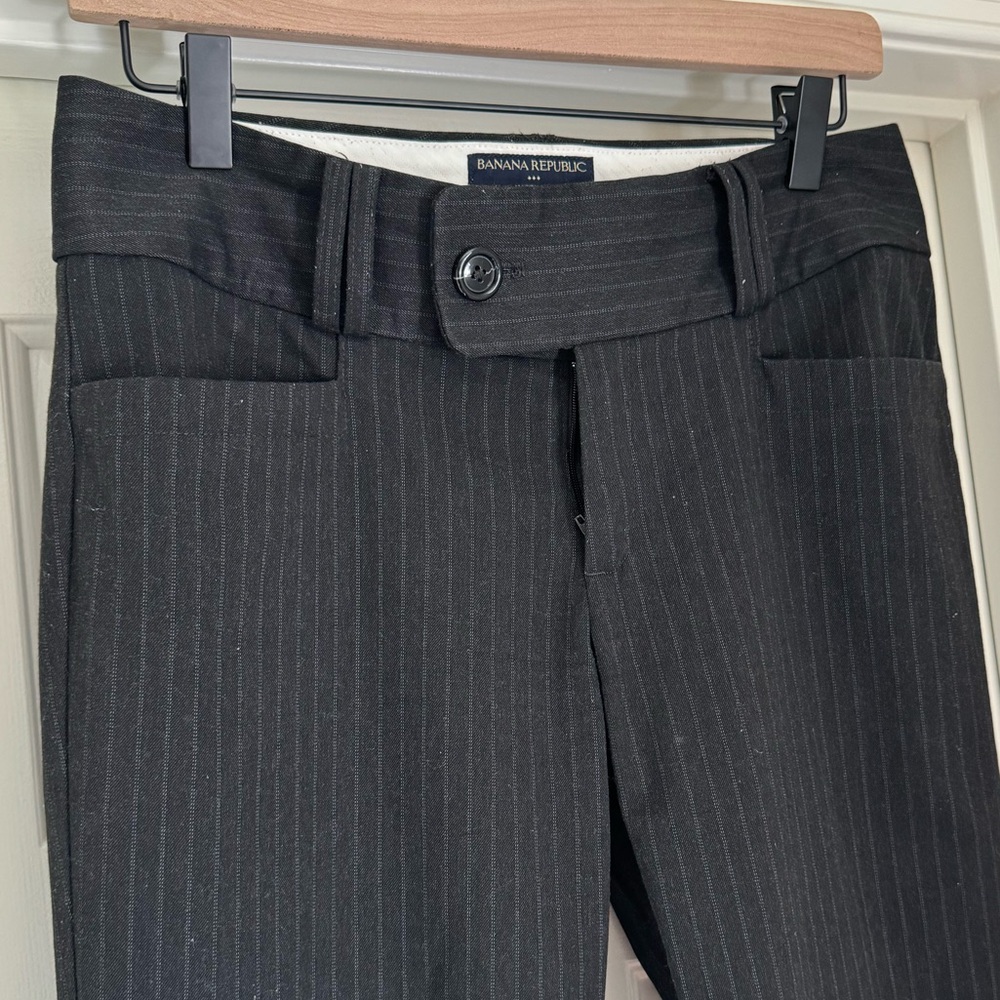 Banana Republic Black Pinstripe Dress Pants